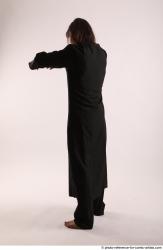Man Adult Athletic White Fighting without gun Standing poses Coat